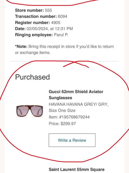 New with receipt Gucci 62mm Shield Aviator